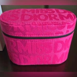 New Dior Pink Cosmetic Pouch with Zipper